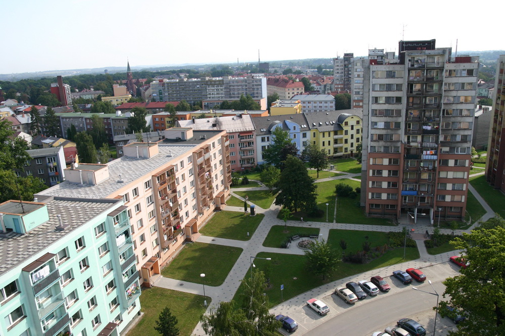 Pohled na Bohumín ze sídliště Svat. Čecha