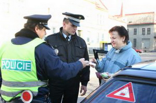 Policisté rozdávali řidičům pásovce