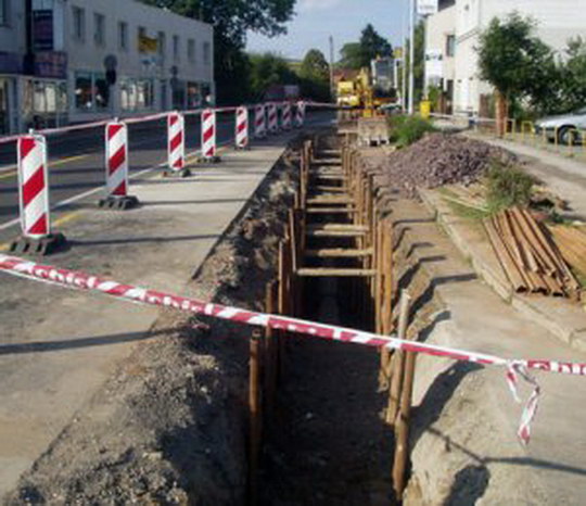 Výstavba kanalizace na Úvozní ulici
