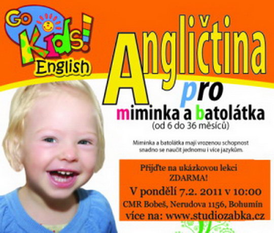 Centrum Bobeš nabízí výuku angličtiny pro nejmenší děti