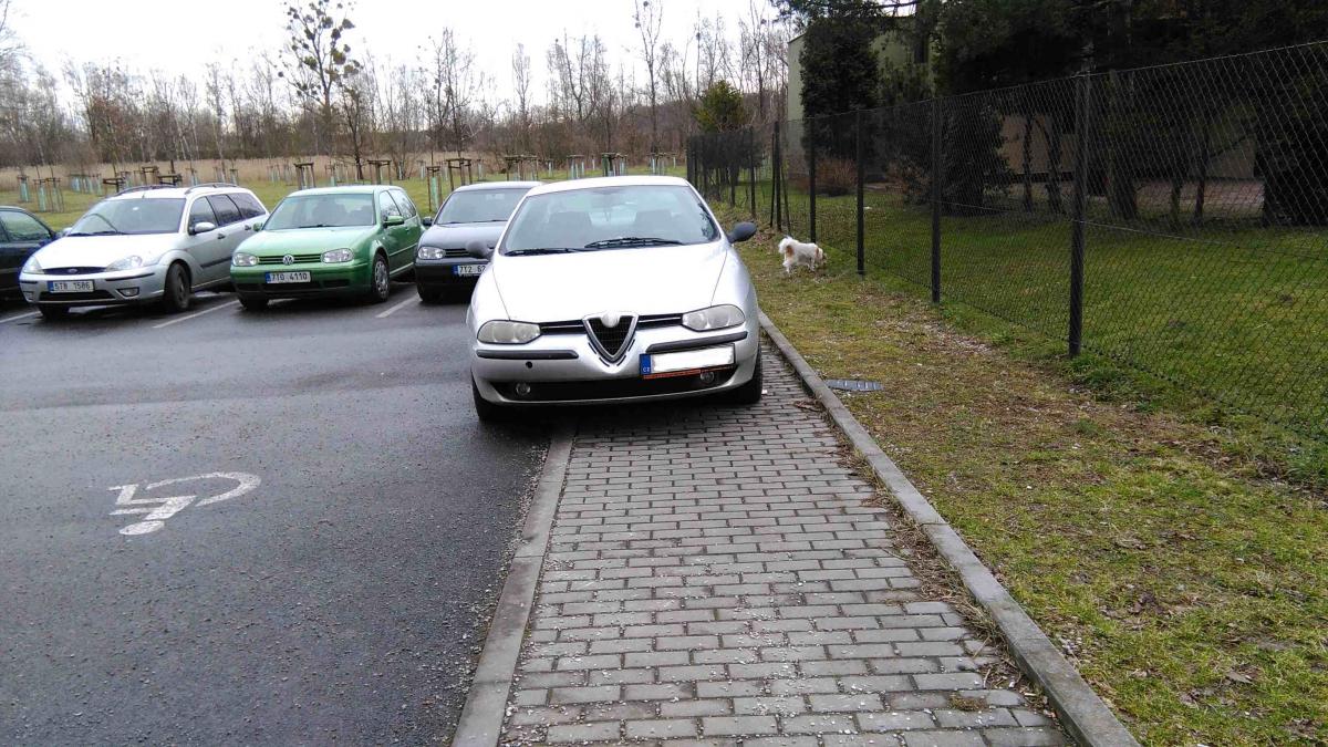 Auta parkující na chodníku řeší strážníci