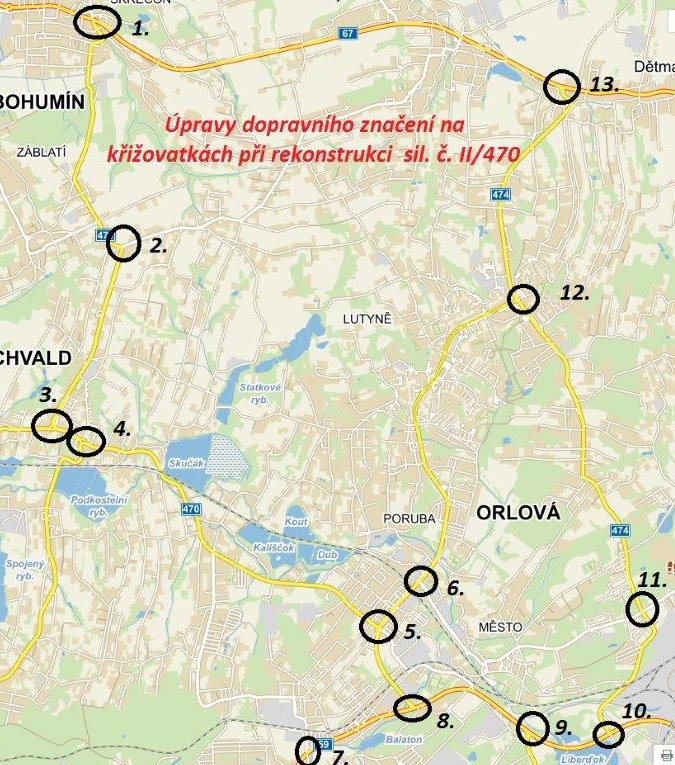 Příští týden začne rekonstrukce silnice mezi Rychvaldem a Orlovou