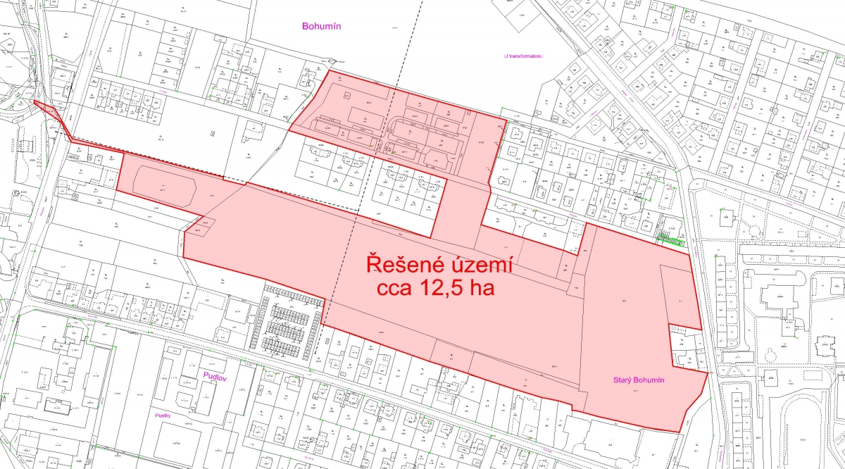 Příprava území – lokalita Petra Cingra ve Starém Bohumíně – projektová dokumentace