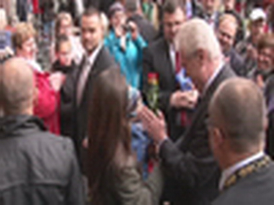 Prezident v Bohumíně - setkání s občany - show video