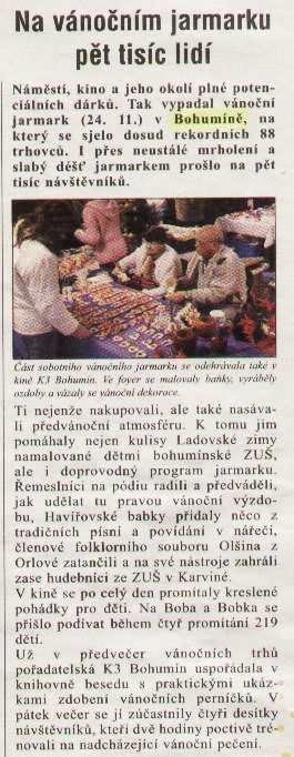 Na vánočním jarmarku pět tisíc lidí - Zvětšit