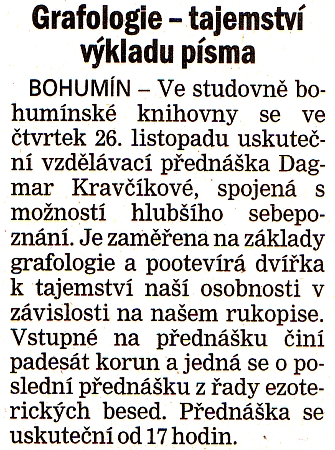 Grafologie - tajemství výkladu písma - Zvětšit